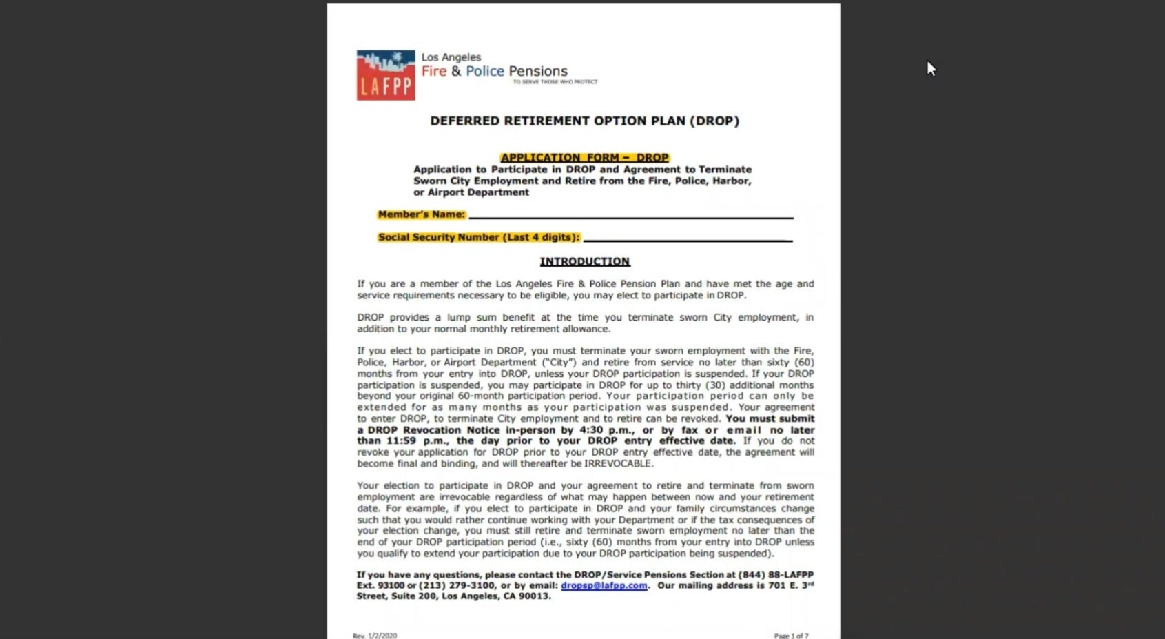 Application Agreement